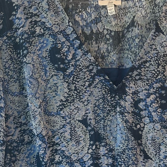 Joie Blue and White Tiered Sundress with Bishop Sleeves - Picture 5 of 6